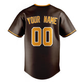 Custom Brown & Orange Color Fan Baseball Jersey BB01240528WX079