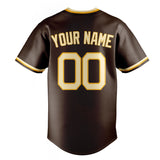 Custom Brown & Cream Color Fan Baseball Jersey BB01240528WX080