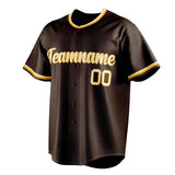 Custom Brown & Cream Color Fan Baseball Jersey BB01240528WX080