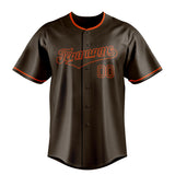 Custom Brown & Red Color Fan Baseball Jersey BB01240528WX084