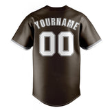 Custom Brown & White Color Fan Baseball Jersey BB01240528WX086