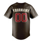 Custom Brown & Red Color Fan Baseball Jersey BB01240528WX089