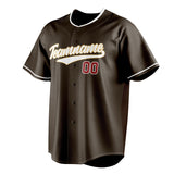 Custom Brown & Red Color Fan Baseball Jersey BB01240528WX089