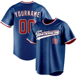 Custom Blue & Red Color Fan Baseball Jersey