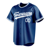 Custom Blue & White Color Fan Baseball Jersey BB01240528WY051