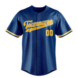 Custom Blue & Gold Color Fan Baseball Jersey BB01240528WY053