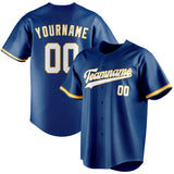 Custom Blue & White Color Fan Baseball Jersey