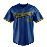 Custom Blue & Black Color Fan Baseball Jersey BB01240528WY055