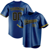 Custom Blue & Black Color Fan Baseball Jersey BB01240528WY055