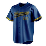 Custom Blue & Black Color Fan Baseball Jersey BB01240528WY055