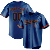 Custom Blue & Black Color Fan Baseball Jersey