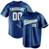 Custom Blue & White Color Fan Baseball Jersey BB01240528WY057