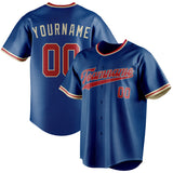 Custom Blue & Red Color Fan Baseball Jersey