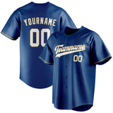 Custom Blue & White Color Fan Baseball Jersey