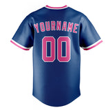 Custom Blue & Pink Color Fan Baseball Jersey BB01240528WY064