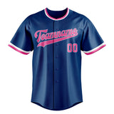 Custom Blue & Pink Color Fan Baseball Jersey BB01240528WY064