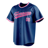 Custom Blue & Pink Color Fan Baseball Jersey BB01240528WY064