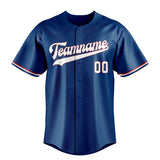 Custom Blue & White Color Fan Baseball Jersey BB01240528WY065