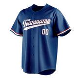 Custom Blue & White Color Fan Baseball Jersey BB01240528WY065