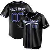 Custom Black & White Color Fan Baseball Jersey