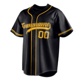 Custom Black & Gold Color Fan Baseball Jersey BB01240528YX190