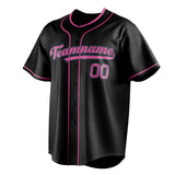 Custom Black & Pink Color Fan Baseball Jersey BB01240528YX193