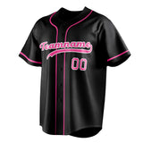 Custom Black & Pink Color Fan Baseball Jersey BB01240528YX196