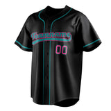 Custom Black & Teal Color Fan Baseball Jersey BB01240528YX197