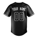 Custom Black & White Color Fan Baseball Jersey BB01240528YX201