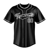 Custom Black & White Color Fan Baseball Jersey BB01240528YX201