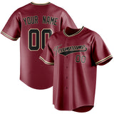 Custom Crimson & Black Color Fan Baseball Jersey BB01240529CK146