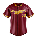 Custom Crimson & Gold Color Fan Baseball Jersey BB01240529CK148