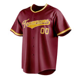 Custom Crimson & Gold Color Fan Baseball Jersey BB01240529CK148