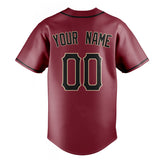 Custom Crimson & Black Color Fan Baseball Jersey BB01240529CK150