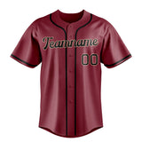 Custom Crimson & Black Color Fan Baseball Jersey BB01240529CK150