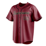 Custom Crimson & Black Color Fan Baseball Jersey BB01240529CK150