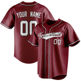 Custom Crimson & White Color Fan Baseball Jersey BB01240529CK151