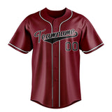 Custom Crimson & Black Color Fan Baseball Jersey BB01240529CK152