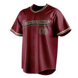 Custom Crimson & Black Color Fan Baseball Jersey BB01240529CK153