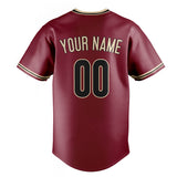 Custom Crimson & Black Color Fan Baseball Jersey BB01240529CK155