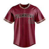 Custom Crimson & Black Color Fan Baseball Jersey BB01240529CK155