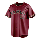 Custom Crimson & Black Color Fan Baseball Jersey BB01240529CK155