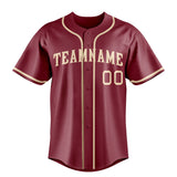 Custom Crimson & Cream Color Fan Baseball Jersey BB01240529CK158