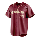 Custom Crimson & Cream Color Fan Baseball Jersey BB01240529CK158