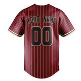 Custom Crimson & Black Cream Pinstripe Fan Baseball Jersey BB01240529CK159