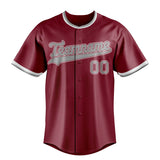 Custom Crimson & Steel Gray Color Fan Baseball Jersey BB01240529CK160