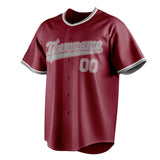 Custom Crimson & Steel Gray Color Fan Baseball Jersey BB01240529CK160