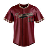 Custom Crimson & Black Color Fan Baseball Jersey BB01240529CK161