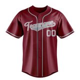 Custom Crimson & Gray Color Fan Baseball Jersey BB01240529CK163