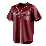 Custom Crimson & Gray Color Fan Baseball Jersey BB01240529CK164